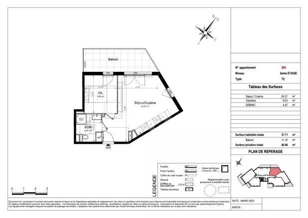 Nice Appartement 2 Pièces, 37,71 m²